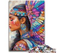 Puzzles 1000 Pieces for Adults Indian Princess Puzzles for Teenagers,Stress Reliever Staycation Kill Time Enhance Love between Couples (38x26cm)