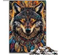 Puzzles 1000 Pieces for Adults Indian Wolf, Educational Games Home Decoration Is Ideal As A Gift for The Whole Family (Size 50x75cm)