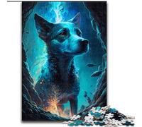 Puzzles 1000 Pieces for Adults Jack Russell Terrier Dog Made of Wood, Perfect Christmas & New Year Gift, 50x75cm for Home Decor, Brain Training