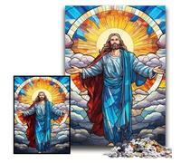 Puzzles 1000 Pieces for Adults Jesus in The Sky cardboard Jigsaw Puzzles 26x38 cm Perfect for Birthday, Christmas