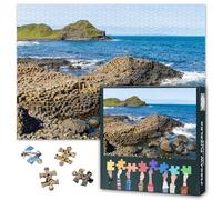 Puzzles 1000 Pieces for Adults Jigsaw Puzzle Educational Games - 50x70 cm Giant's Causeway Trail Northern Ireland Landscape Painting, Difficult Challenging Puzzles