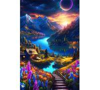 Puzzles 1000 Pieces for Adults jigsaw puzzles for adults 1000 Piece Educational Challenge Games Decoration puzzle - Scenic Rivers Countryside