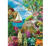 Puzzles 1000 Pieces for Adults jigsaw puzzles for adults 1000 Piece Educational Challenge Games Decoration puzzle - Rainbow Flowers Butterfly