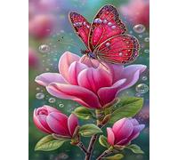 Puzzles 1000 Pieces for Adults jigsaw puzzles for adults 1000 Piece Educational Challenge Games Decoration puzzle - Pink Butterfly Flowers