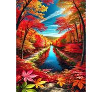 Puzzles 1000 Pieces for Adults jigsaw puzzles for adults 1000 Piece Educational Challenge Games Decoration puzzle - Autumn Woods Rivers