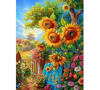Puzzles 1000 Pieces for Adults jigsaw puzzles for adults 1000 Piece Educational Challenge Games Decoration puzzle - Farm Sunflowers Flowers