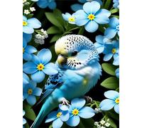 Puzzles 1000 Pieces for Adults jigsaw puzzles for adults 1000 Piece Educational Challenge Games Decoration puzzle - Blue Flower Parrot