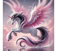 Puzzles 1000 pieces for Adults jigsaw puzzles for adults 1000 Piece Educational Challenge Puzzle for adults,Educational Games Decoration puzzle Pink Winged Unicorn