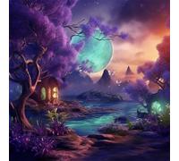 Puzzles 1000 Pieces for Adults jigsaw puzzles for adults 1000 Piece Educational Challenge Puzzle for adult kids,Educational Games Decoration puzzle Purple Tree Fairytale
