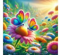 Puzzles 1000 pieces for Adults jigsaw puzzles for adults 1000 Piece Educational Challenge Puzzle for adults,Educational Games Decoration puzzle Cartoon Butterfly Flowers