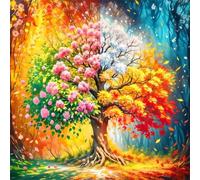Puzzles 1000 pieces for Adults jigsaw puzzles for adults 1000 Piece Educational Challenge Puzzle for adults,Educational Games Decoration puzzle Four Seasons Tree Scenery