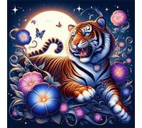 Puzzles 1000 pieces for Adults jigsaw puzzles for adults 1000 Piece Educational Challenge Puzzle for adults,Educational Games Decoration puzzle Moon Tiger Flowers
