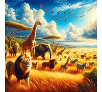 Puzzles 1000 pieces for Adults jigsaw puzzles for adults 1000 Piece Educational Challenge Puzzle for adults,Educational Games Decoration puzzle Wild Safari African Animals