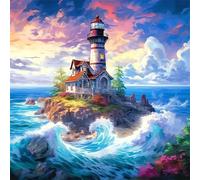 Puzzles 1000 Pieces for Adults jigsaw puzzles for adults 1000 Piece Educational Challenge Puzzle for adult kids,Educational Games Decoration puzzle Wave Lighthouse