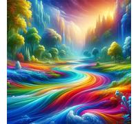 Puzzles 1000 pieces for Adults jigsaw puzzles for adults 1000 Piece Educational Challenge Puzzle for adults,Educational Games Decoration puzzle Colorful Rivers Scenery