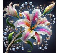 Puzzles 1000 pieces for Adults jigsaw puzzles for adults 1000 Piece Educational Challenge Puzzle for adults,Educational Games Decoration puzzle Gem Lily Flower