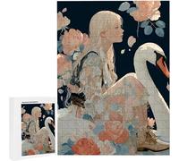 Puzzles 1000 Pieces for Adults jigsaw Puzzles for Adults 1000 Piece Jigsaw Challenging & Brainteasing Educationa Game for The Whole Gifts for Men, jigsaw Puzle Theme: Flower Woman75x50cm PjY1982 K-4