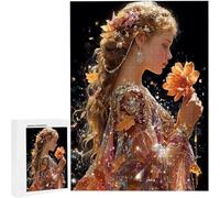 Puzzles 1000 Pieces for Adults jigsaw Puzzles for Adults 1000 Piece Jigsaw Challenging & Brainteasing Educationa Game for The Whole Gifts for Men, jigsaw Puzle Theme: Woman Flower75 x 50cm PjY1280 O-B