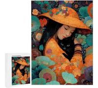 Puzzles 1000 Pieces for Adults jigsaw Puzzles for Adults 1000 Piece Jigsaw Challenging & Brainteasing Educationa Game for The Whole Gifts for Men, jigsaw Puzle Theme: Woman Flower75 x 50cm PjY8588 C-6