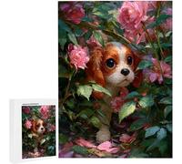 Puzzles 1000 Pieces for Adults jigsaw Puzzles for Adults 1000 Piece Jigsaw Challenging & Brainteasing Educationa Game for The Whole Gifts for Men, jigsaw Puzle Theme: Flower Dog75x50cm PjY7094 U-G
