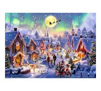 Puzzles 1000 Pieces for Adults jigsaw puzzles for adults 1000 Piece Puzzle Challenging Game for The Whole for Women, Gifts for Men, Theme:Christmas Aurora Town