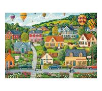 Puzzles 1000 Pieces for Adults jigsaw puzzles for adults 1000 Piece Puzzle Challenging Game for The Whole for Women, Gifts for Men, Theme:Happy Town