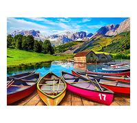 Puzzles 1000 Pieces for Adults jigsaw puzzles for adults 1000 Piece Puzzle Challenging Game for The Whole for Women, Gifts for Men, Theme:Italy Alpine Lake Canoes