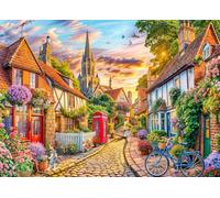 Puzzles 1000 Pieces for Adults Jigsaw Puzzles for adults 1000 Piece Puzzle Educational Games -Charming Towns- Beautiful Decoration Puzzle