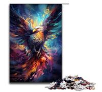 Puzzles 1000 Pieces for Adults Jigsaw Puzzles for Adults 1000 Piece Puzzle Educational Games-Colorful Psychedelic Galaxy Phoenix