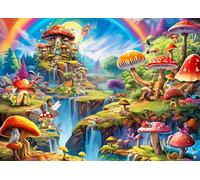 Puzzles 1000 Pieces for Adults jigsaw puzzles for adults 1000 Piece Puzzle Educational Games-Colourful Mushrooms-Home Decoration Puzzle