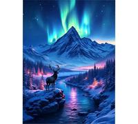 Puzzles 1000 Pieces For Adults jigsaw puzzles for adults Classic Educational Challenging Games Toys Family Decoration Puzzle - Aurora Mountain River Deer