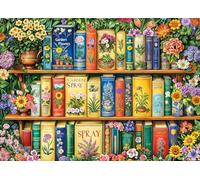 Puzzles 1000 Pieces for Adults jigsaw puzzles for adults-Colorful Gardening Book & Magical Flower Bookshelf -1000 Piece Puzzle Classic Educational Games Beautiful Decoration Puzzle