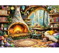 Puzzles 1000 Pieces for Adults jigsaw puzzles for adults-Fantasy Fairytale Tree House-1000 Piece Puzzle Classic Educational Games Beautiful Decoration Puzzle