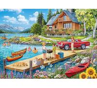 Puzzles 1000 Pieces for Adults jigsaw puzzles for adults-Holiday Estate Between Mountains and Rivers-1000 Piece Puzzle Classic Educational Games Beautiful Decoration Puzzle
