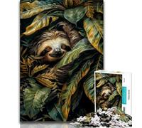 Puzzles 1000 Pieces for Adults Jungle Sloth 1000 Pieces for Teenagers,is Ideal As Gifts for The Whole Family for Age 14 (size 75x50cm)
