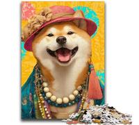 Puzzles 1000 Pieces for Adults Komon Dog Smiling Face Help The Brain Exercise Addictive Toys to Cultivate Patience Artists Collection, Fine Art 50x75cm
