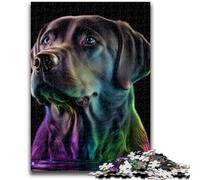 Puzzles 1000 Pieces for Adults Labrador Illustration Colo Brain Intelligence Challenge Addictive Toys Birthday Present, Gifts, Wall Art 26x38cm