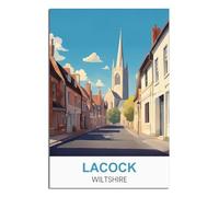 Puzzles 1000 Pieces for Adults，Lacock Wiltshire Family Fun Jigsaws Puzzles 1000 Pieces for Adults Gifts 38x26cm