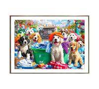 Puzzles - 1000 Pieces for Adults, Laundry Themed Puzzle Game for Dogs | Challenging Assembly Brain Teaser for Activities, Development of Cognitive Skills, Pastime, Family Meetings
