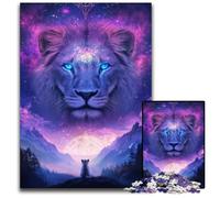 Puzzles 1000 Pieces for Adults Lion amp Cat in Cosmic LandscapePuzzles for Adults for Home Decor Brain Training 1000 PCS(38x26cm)