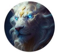 Puzzles 1000 Pieces for Adults Lion God of Thunder Round Cardboard Jigsaw Intricate Design for Teenagers,DIY Decor,and Brain-Boosting Fun 67.5x67.5 cm
