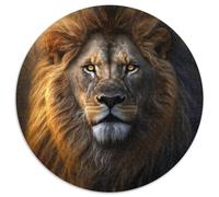 Puzzles 1000 Pieces for Adults Lions Round Puzzles Family Interaction & Brain Challenge,Family Activity Challenge 67.5x67.5 cm