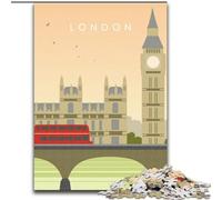 Puzzles 1000 Pieces for Adults London, Decompressing Intellectual Educational Toy Is Ideal As Gifts for The Whole Family 26x38cm
