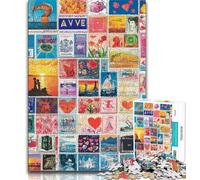 Puzzles 1000 Pieces for Adults Love Collage Teenager Puzzles,Game Toys Every Piece Is Unique - Challenging Family Fun Game (size 38x26cm)