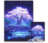 Puzzles 1000 Pieces for Adults Luminous Grove Wooden Jigsaw Puzzles Intricate Design for Teenagers DIY Decor And BrainBoosting Fun 1000 PCS(75x50cm)
