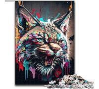 Puzzles 1000 Pieces for Adults LYNX Panorama Set Right Jigsaw Puzzles Family Interactive Game, Brain Teaser Gift, Educational Toy Size 50X75CM