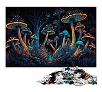 Puzzles 1000 Pieces for Adults Magic Mushrooms Impossible Jigsaw Puzzles for Adults DIY Home Decor Gift, Brain Teaser Game 26X38CM/10.23x14.96inch