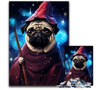 Puzzles 1000 Pieces for Adults Magic Pug Retro Pixel ArtPaper Puzzles for Teenagers Family Fun DIY Brain Teaser Game Gift 1000 PCS(38x26cm)