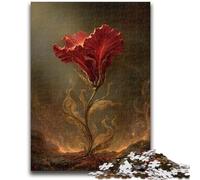 Puzzles 1000 Pieces for Adults Magical Crimson Flower Jigsaw,Challenging Game Toys Wall Decoration Unique Birthday And Xmas Gifts (75x50cm)