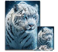 Puzzles 1000 Pieces for Adults Majestic White Tiger cardboard Jigsaw Puzzles Family Interactive Game, Craft Gift with Colorful Artwork 26X38CM/10.23x14.96inch